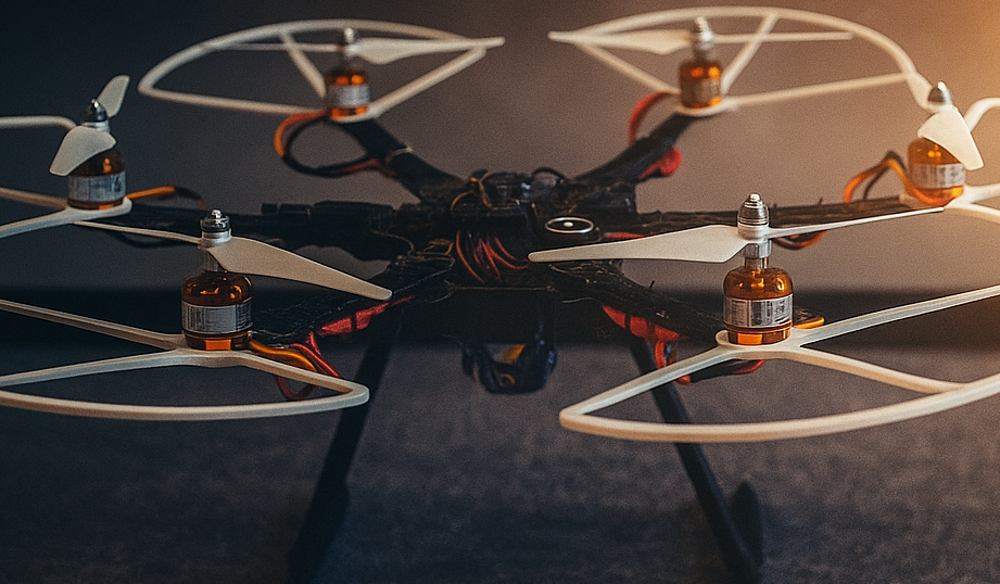 An hexacopter drone linking to the UAV demonstration page.